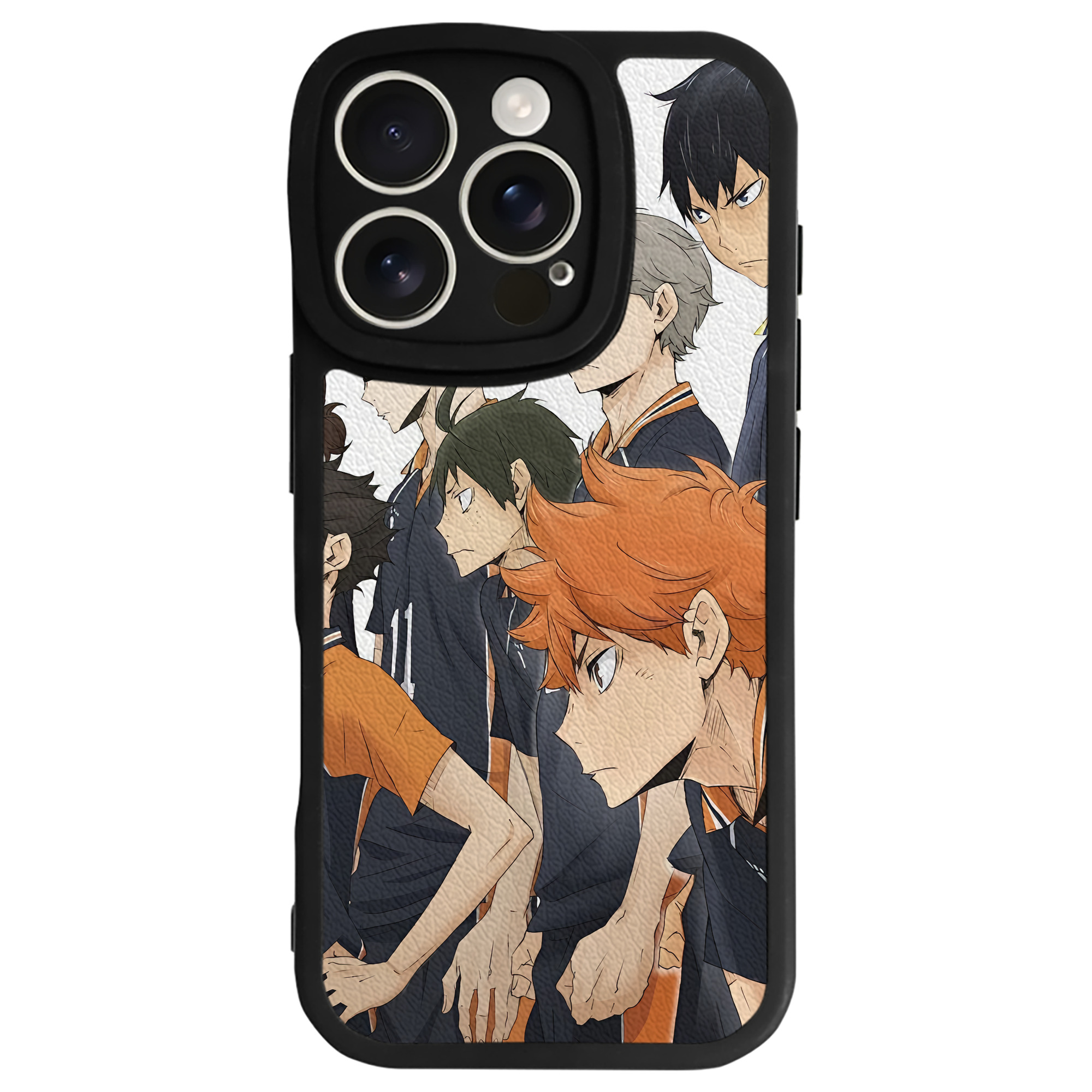 （画像用） ハイキュー!! Haikyu!! 【iPhone 16シリーズ対応】シリコンスマホケース（レザー調） 材質：シリコン